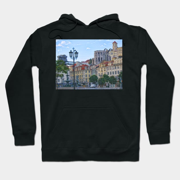 Rossio, Lisbon, Portugal Hoodie by vadim19